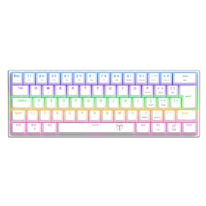 Teclado Mecânico T-Dagger Arena Rainbow Branco 60% Switch Marrom USB-C - T-TGK321W-BR