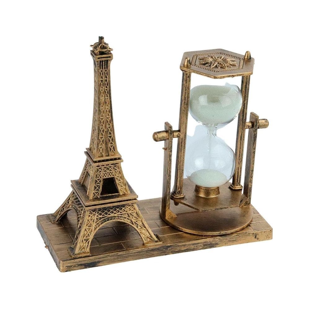 Ampulheta de Vidro 30 Segundos 14cm Torre Eiffel - Tudo em Caixa