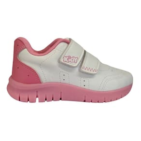 Tênis Kidy Ultra Flex Infantil Branco/Rosa anatômico