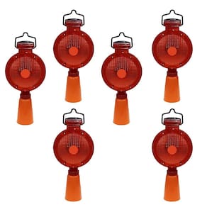 Sinalizador Viario Solar Kit 6 Uni Luz LED Sinalizaçao Automatico Segurança Rodovia Estrada Obra Fiscalizaçao