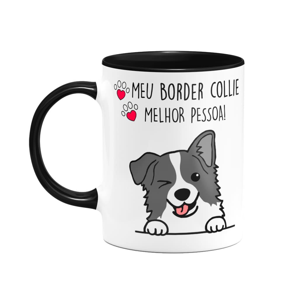 Caneca Dog - Meu Border Collie, melhor pessoa! B-black