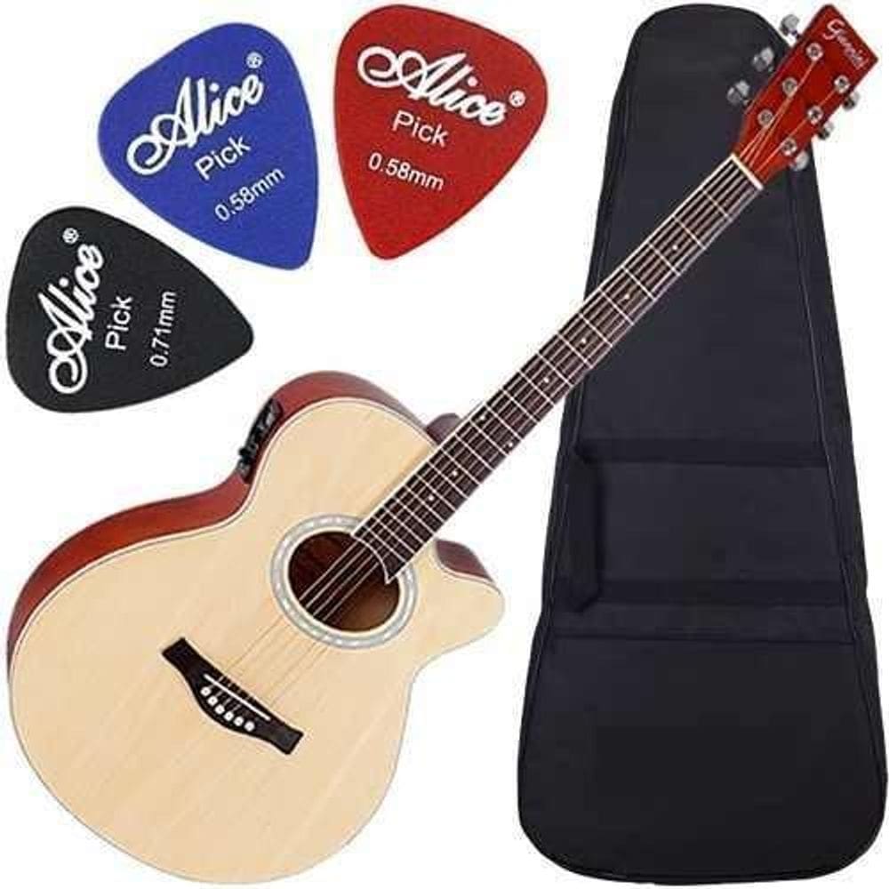 Kit Violão Giannini Eletrico Afinador Gsf1R P R O M O Ç Ã O