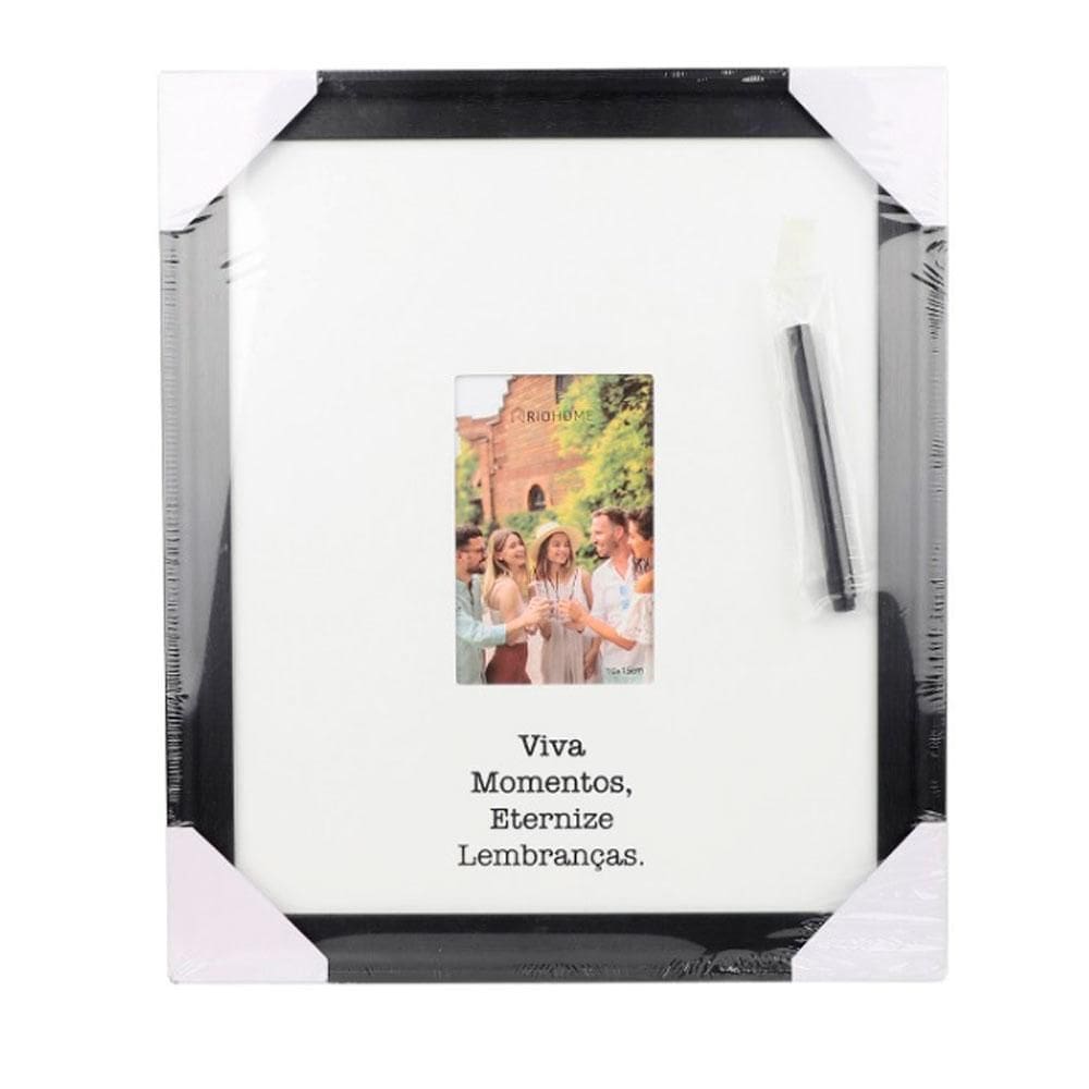 Painel Foto Recado 35x40cm com Caneta Rio Home Branco FOT040