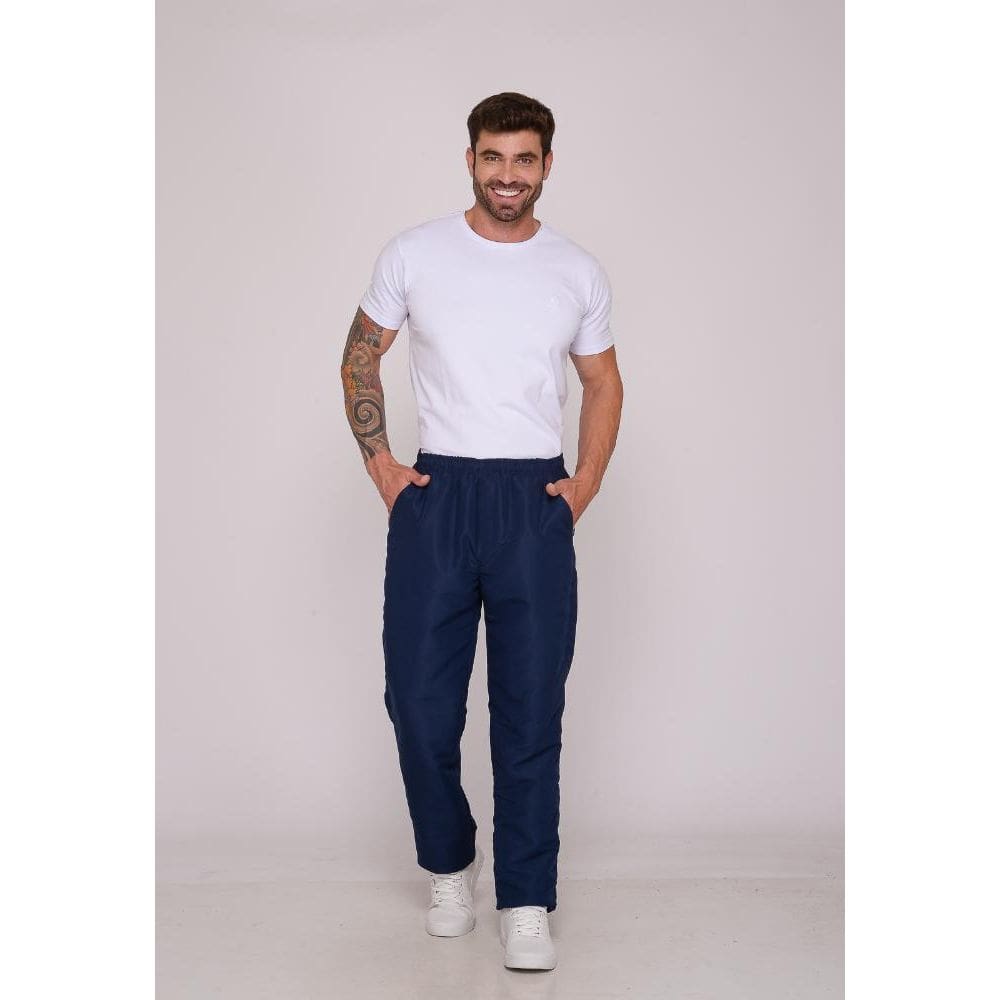 Calça Masculina Nylon Azul Marinho 7942 [F075]