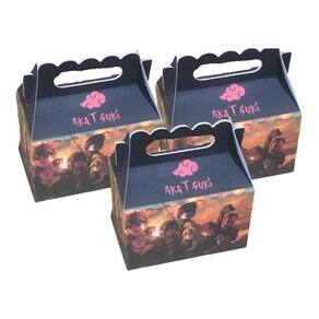 Kit 10 Maletinhas Tema Akatsuki - Naruto Lembrancinha Festas e Aniversários