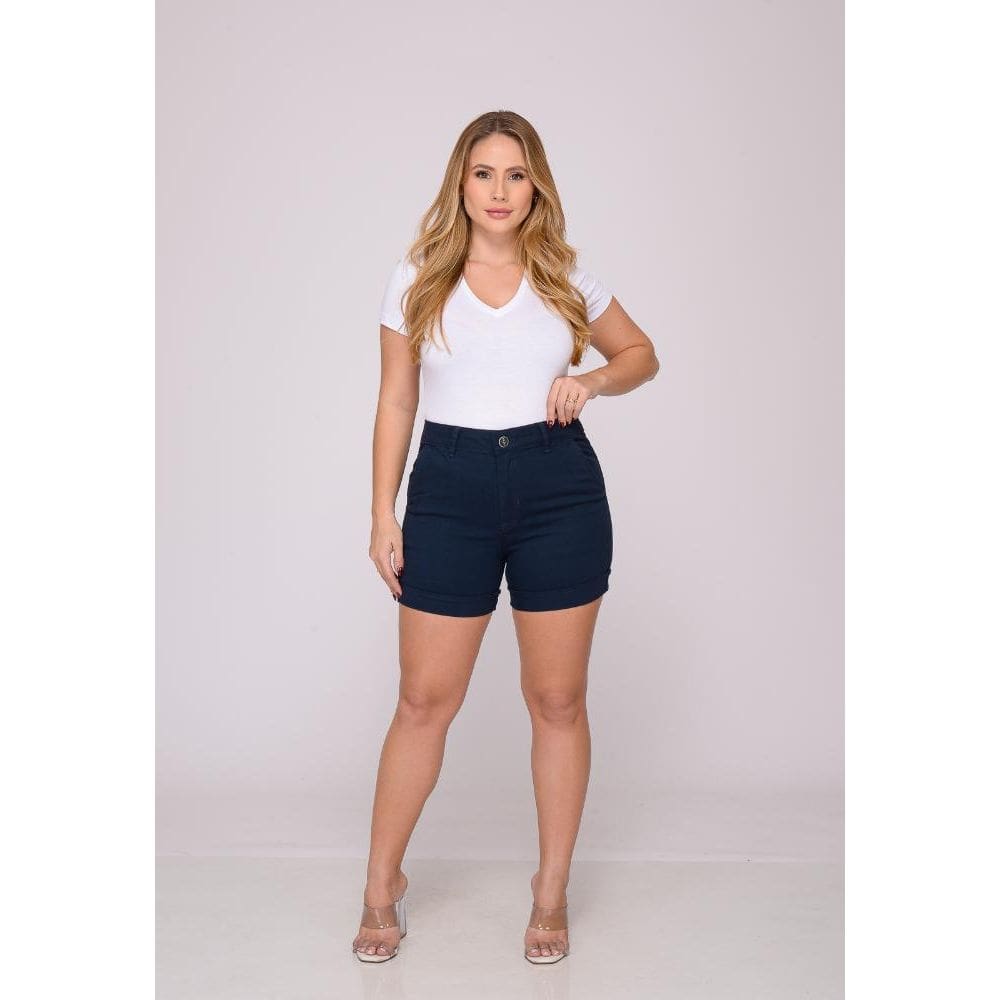 Shorts Feminino 7925 Azul Marinho [F075]
