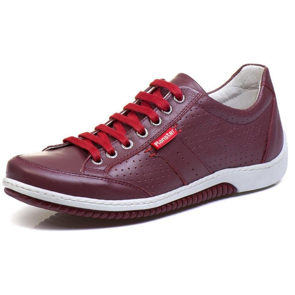Sapatênis Casual Conforto Couro Vermelho - RT3016NBKBDO [F008]