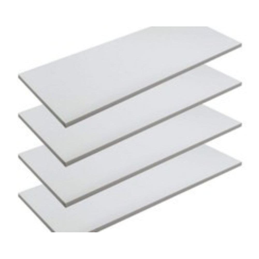 Kit 4 Prateleiras 50X15 Mdf Preto Acompanha Kit