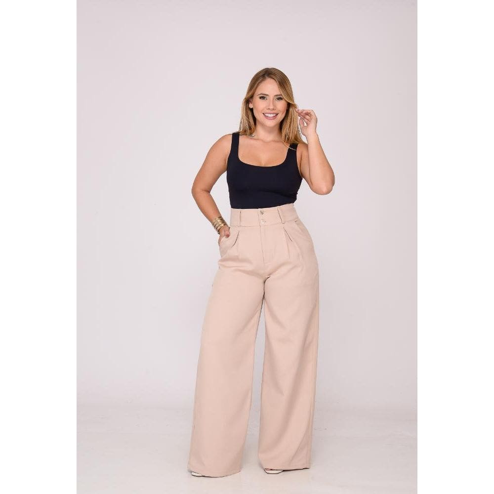 Calça Social Feminina 7940 Bege [F075]