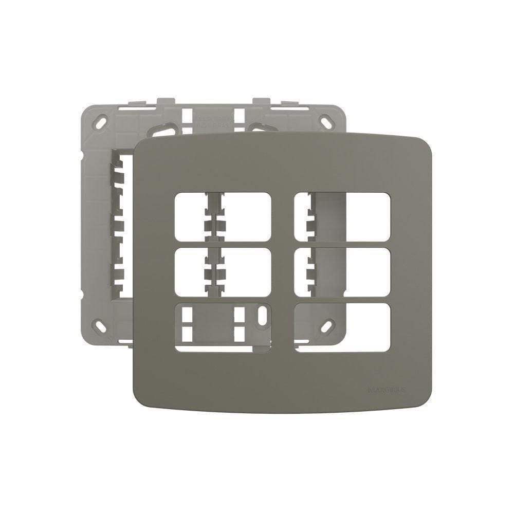 Placa Com Suporte Margirius B3 Colors 4X4 Para 6 Módulos