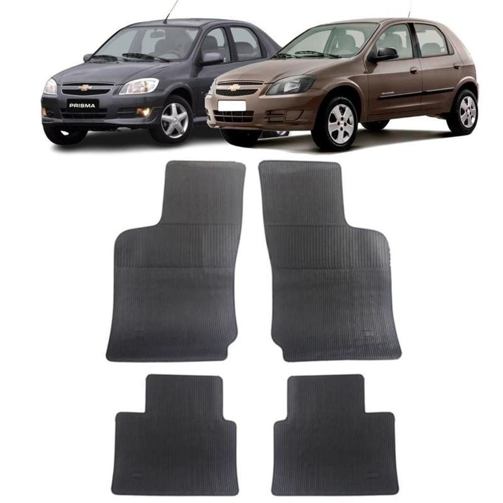 Tapete Borracha Gm Celta Prisma 4 Peças