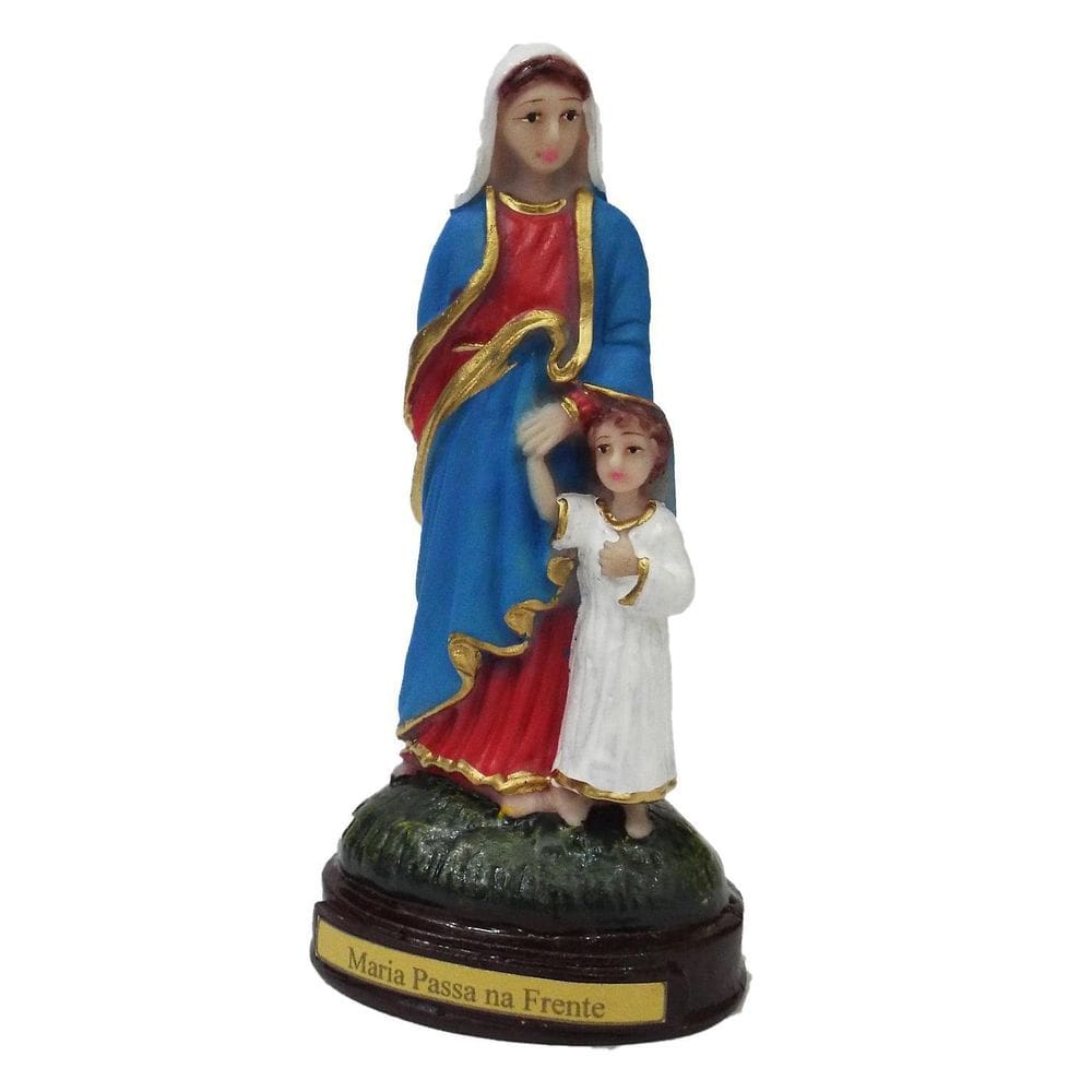 Imagem Escultura Maria Passa Na Frente 15 Cm Resina