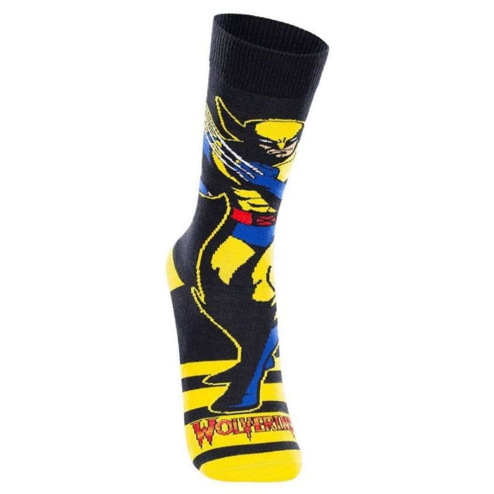 Meia Marvel Adulto Urban Wolwerine Preta