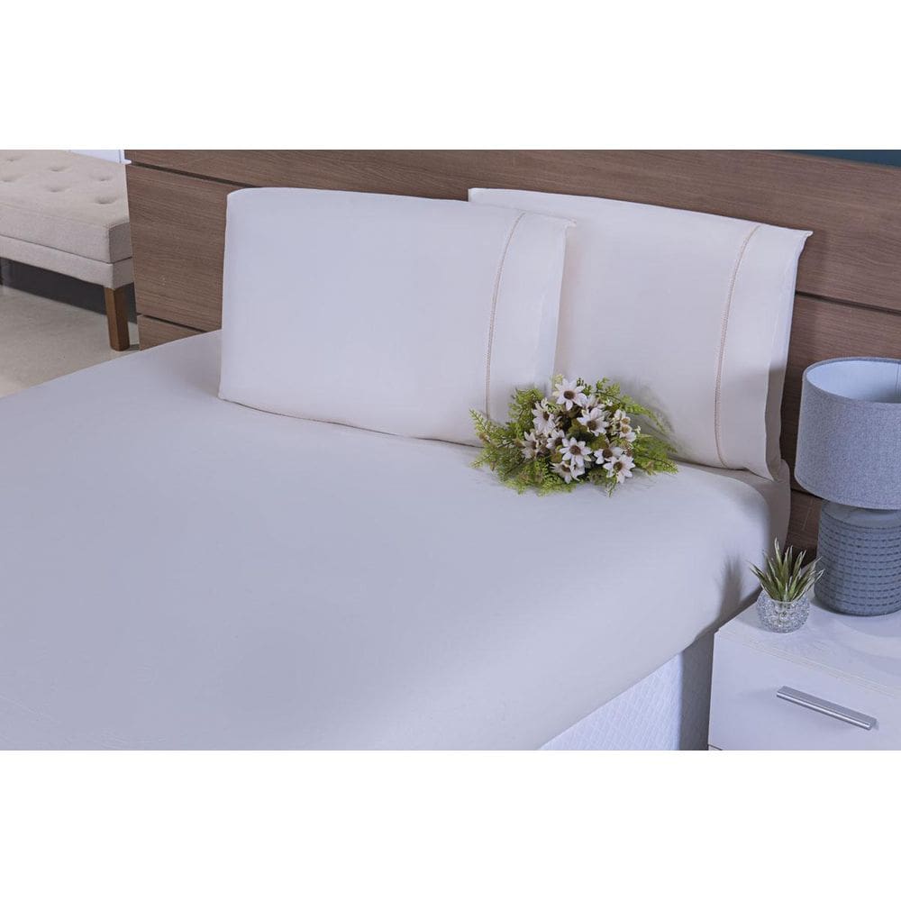 Conjunto De Fronhas 100% Algodão 180 Fios 10 Peças Palha