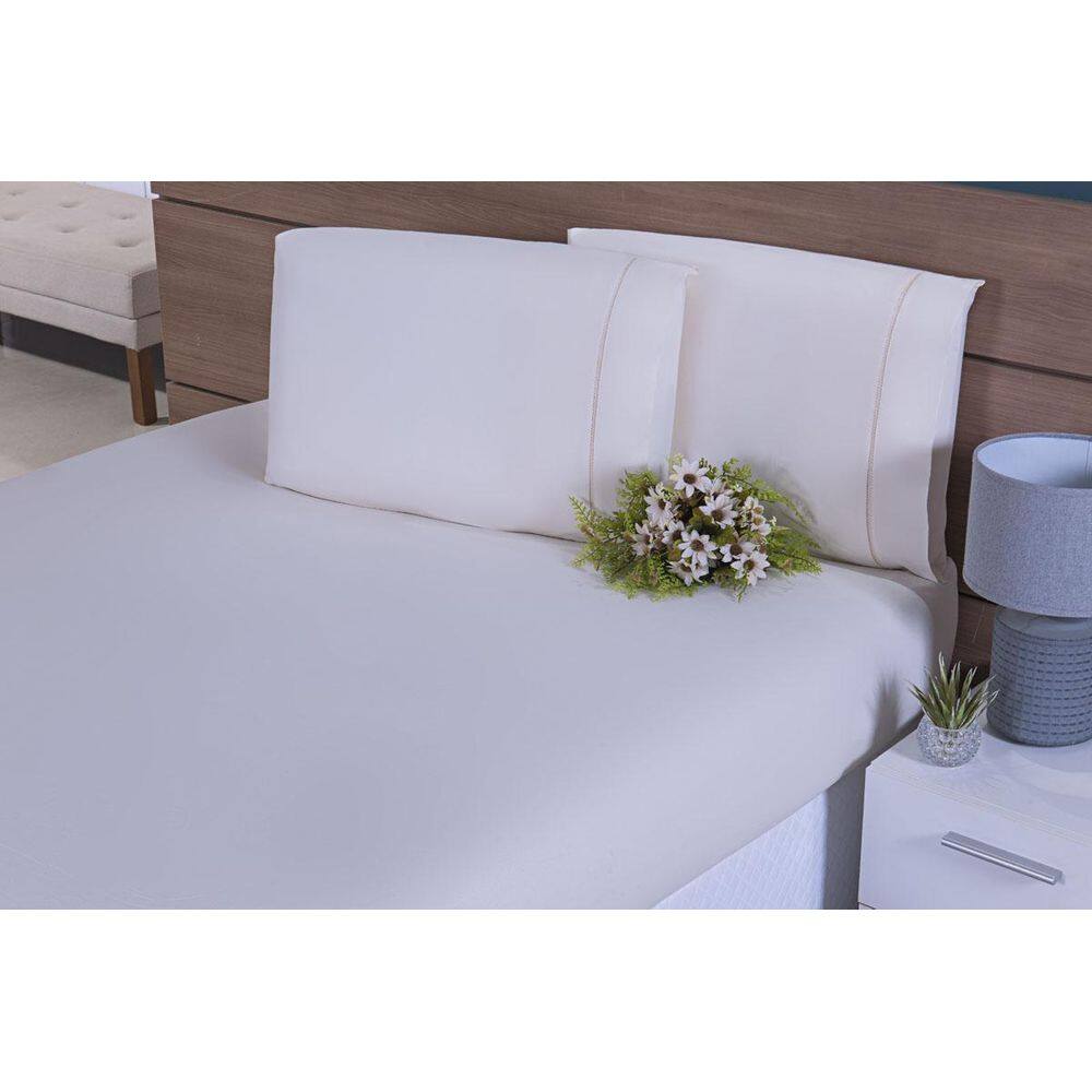 Conjunto De Fronhas 100% Algodão 180 Fios 10 Peças Palha