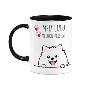 Caneca Dog - Meu Lulu Spitz, melhor pessoa! B-black - M2