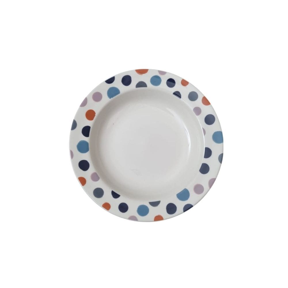 Jogo de Prato Fundo Sopa Porcelana Decorados Poá Kit 6 Peças