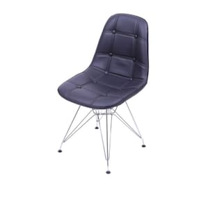 Cadeira Boxbit Dkr Eames Botonê Base Cromada Preta