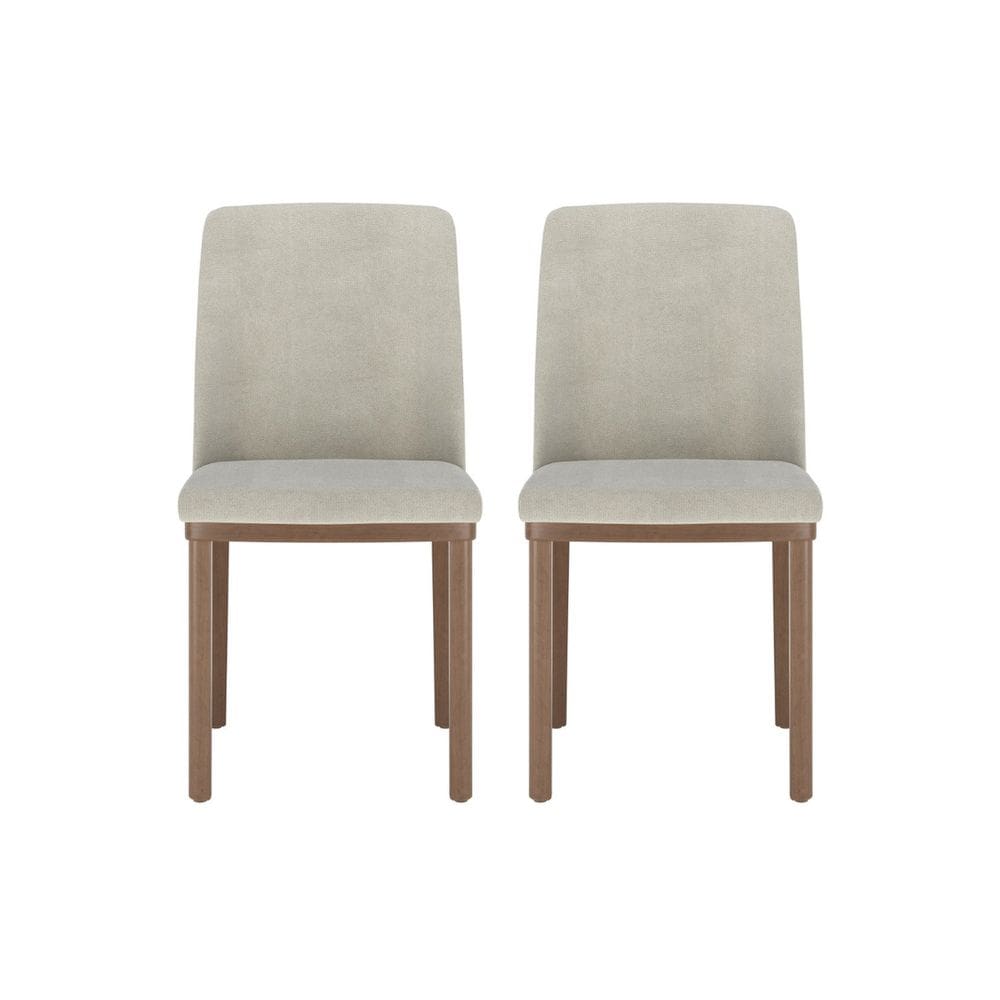 Conjunto 2 Cadeiras para Sala de Jantar Kalina - caixa com 2 Unidade - Natural