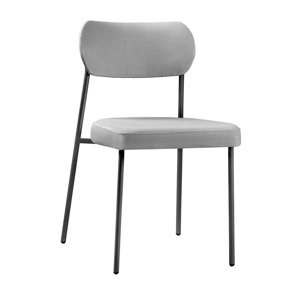 Cadeira para Sala de Jantar Lavínia Cinza/Preto