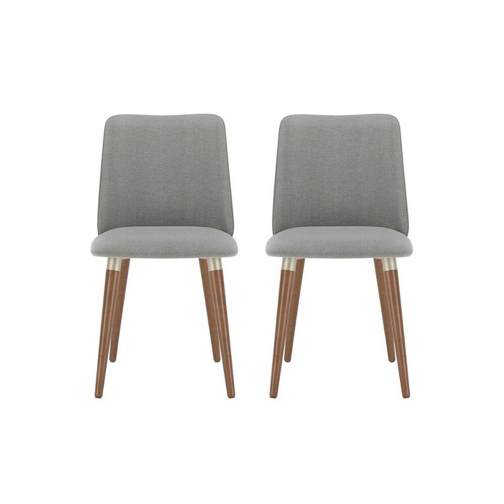 Conjunto 2 Cadeiras para Sala de Jantar Dakota - caixa com 2 Unidade - Natural/Champanhe