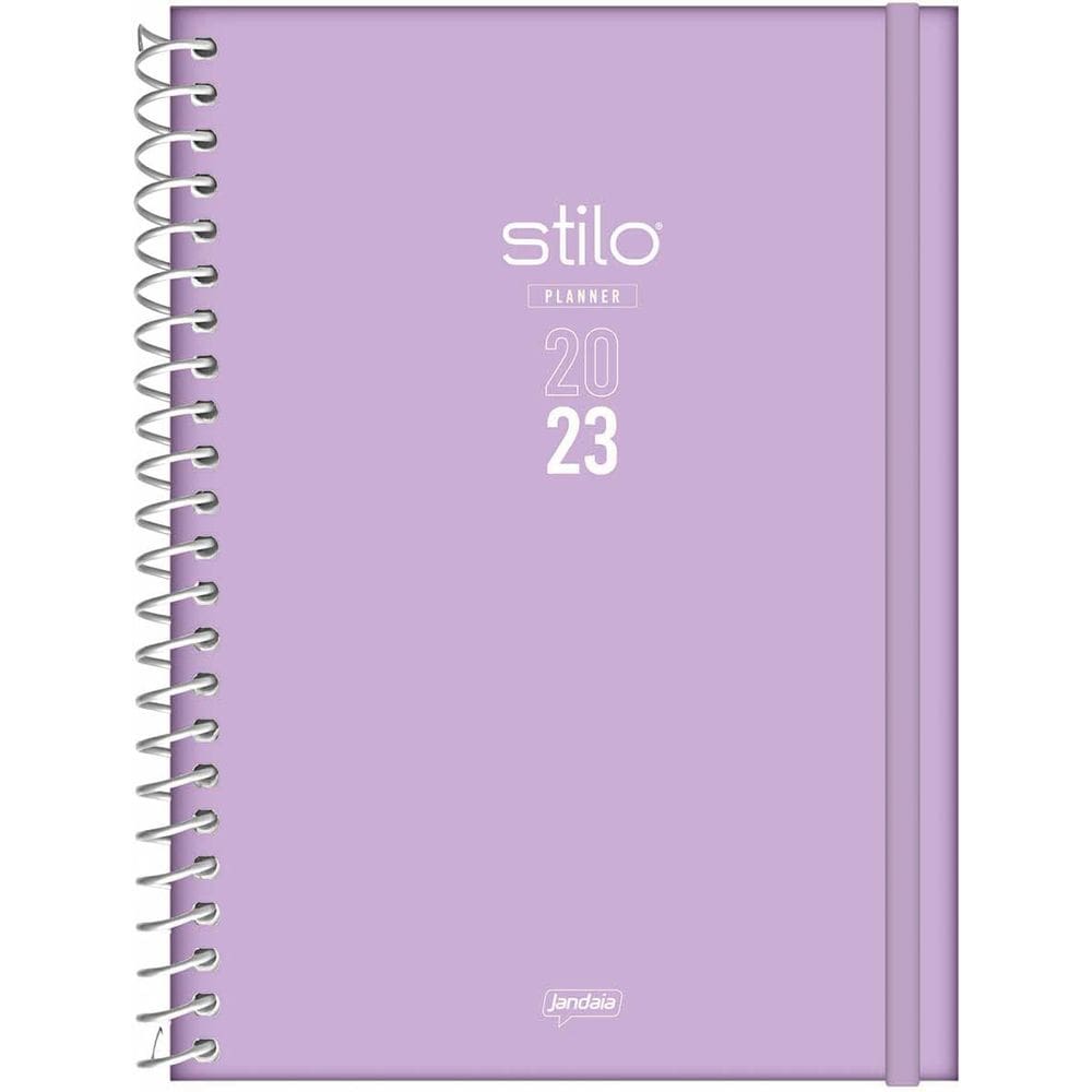 Agenda Planejamento Planner Stilo Lilás 2023 Jandaia 80 Fls