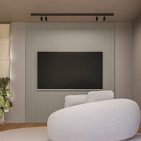 Painel para Tv 80 Polegadas Ripado Modular Gris Fosco