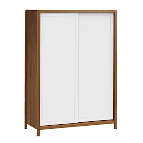 Guarda-roupa Modulado 2 Portas Modena Amêndoa/Branco