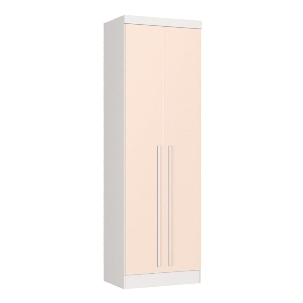 Guarda-roupa Modulado 2 Portas Infinity Branco Line/ Blush Line
