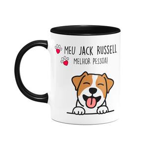 Caneca Dog - Jack Russell, melhor pessoa! B-black