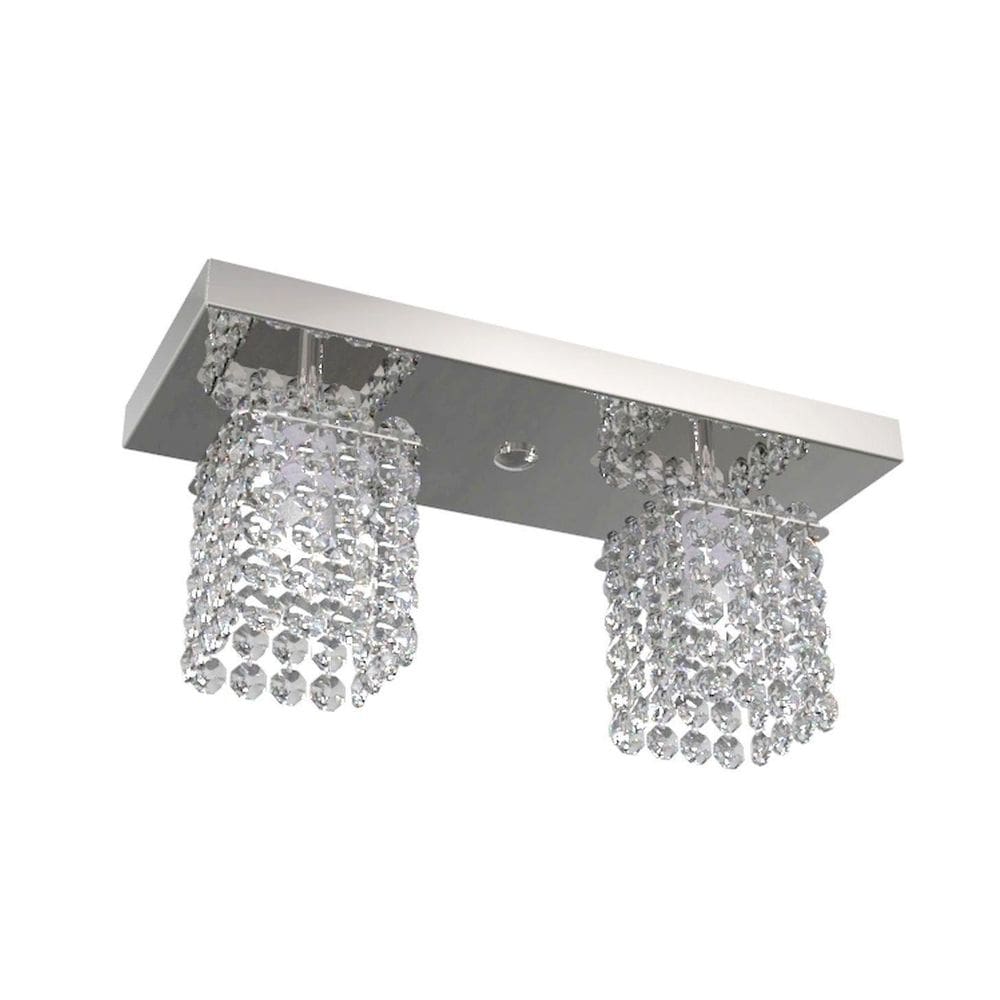 Plafon De Cristal  Retangular 30X12Cm Mesa Balcão