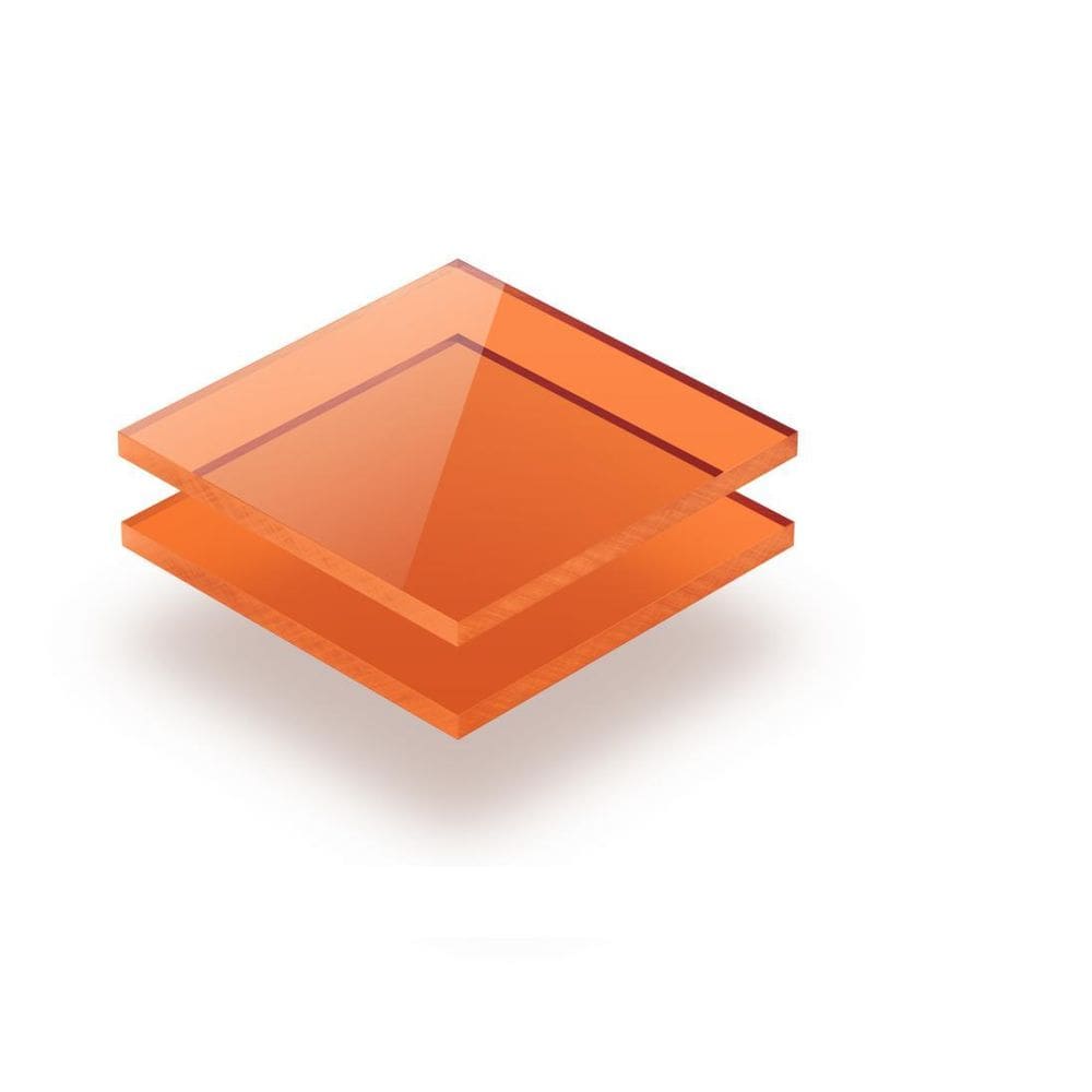 Chapa Acrilica Laranja Fluorescente 50Cm X 50Cm Esp.De 3,0Mm