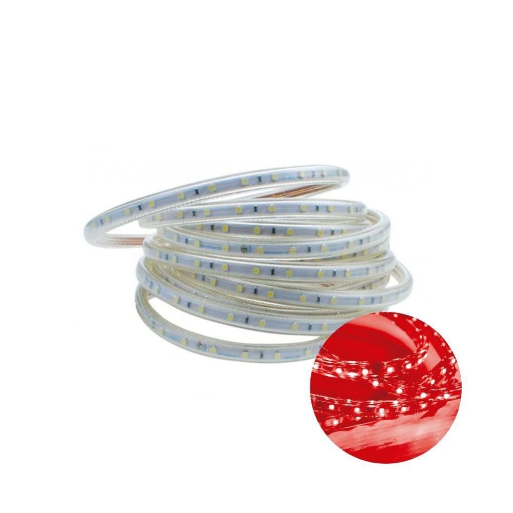 Kit 5 Metros Fita Led Taschibra 5W/M Ip67 Vermelha 220V