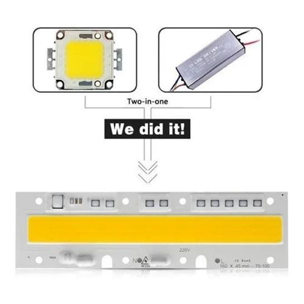 Chip Led Cob 100W 6500K Inteligente Funciona Sem Reator 220V
