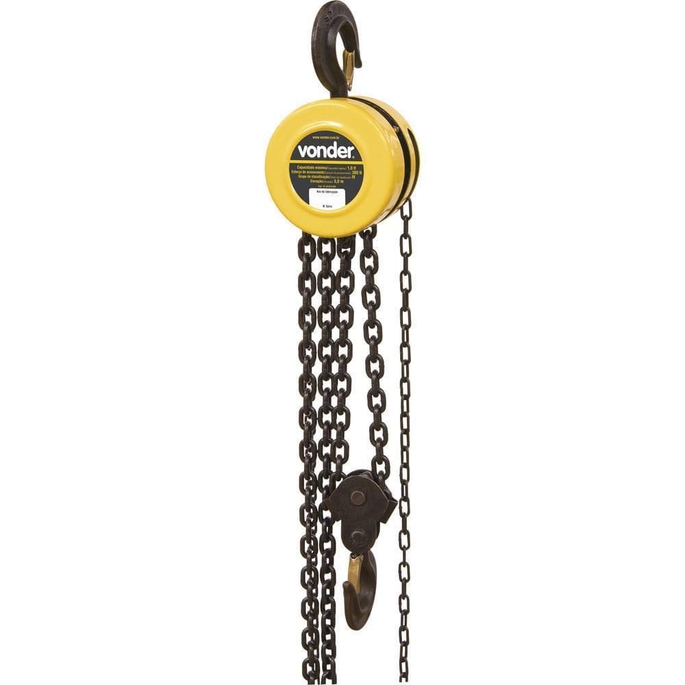 Talha Manual 1,0 Ton Elev 5,0 M - Vonder