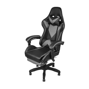 Cadeira Boxbit Gamer Hawker Cinza Em Pu Apoio Para Pés Cinza