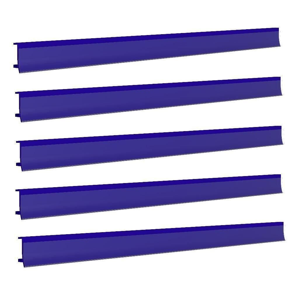 Porta Etiqueta Bandeja Gondola Fit 90 Cm Azul Kit Com 50