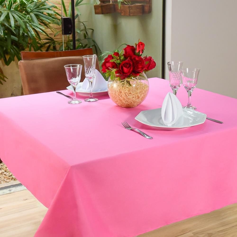 Toalha Mesa 8 Lugares Sala Jantar Oxford Lisa 2,80M Pink