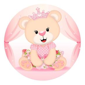 Painel Redondo 3D Sublimado Ursa Princesa Frd-3682