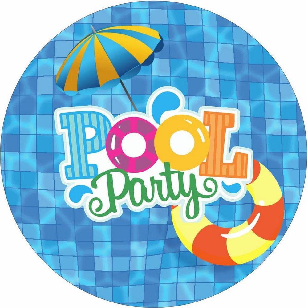 Painel Redondo 3D Sublimado Pool Party Frd-1292