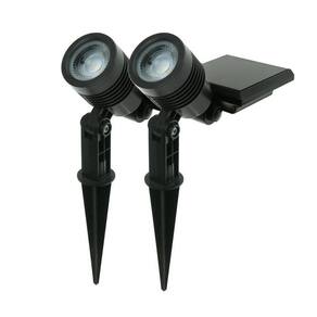 Kit 4 Luminaria Solar Jardim Espeto Spot 10 Lumens Luz Verde