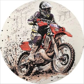 Painel Redondo 3D Sublimado Moto Frd-2643