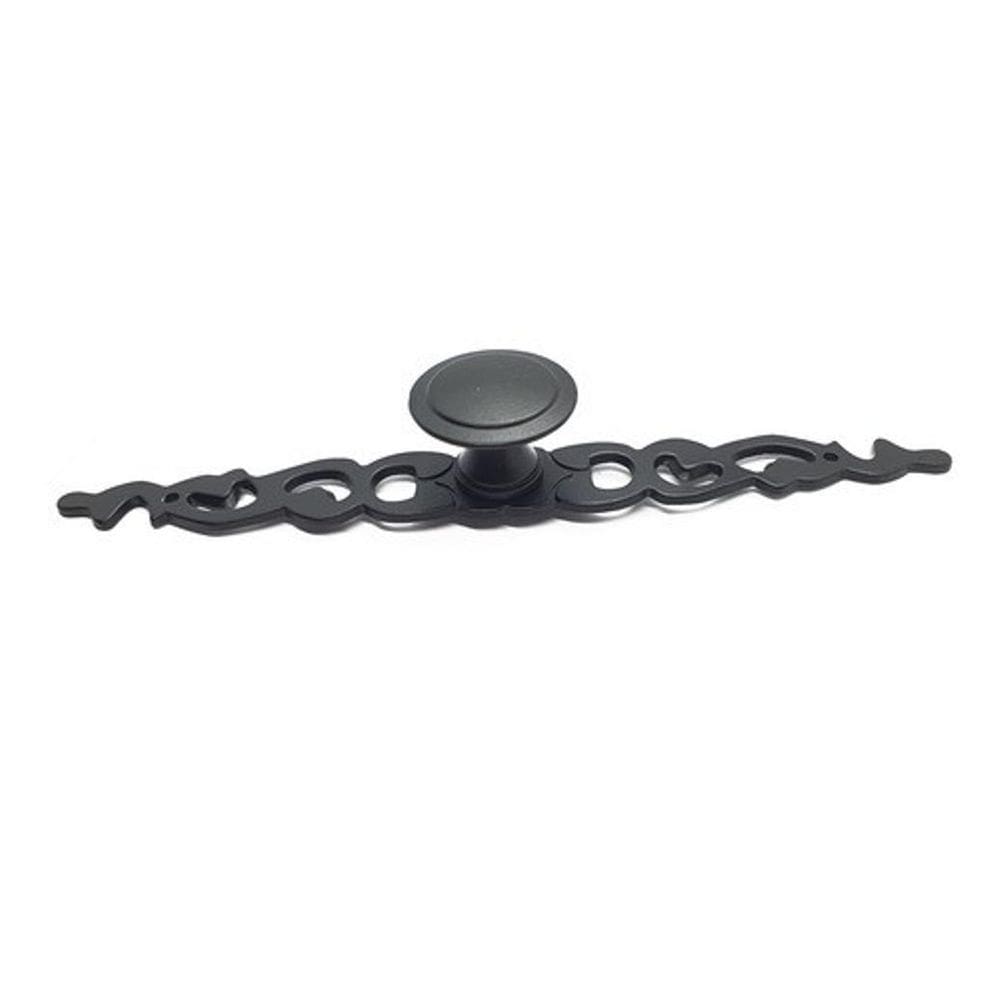 Kit 10 Puxadores Sobrepor Moveis Antigos Preto