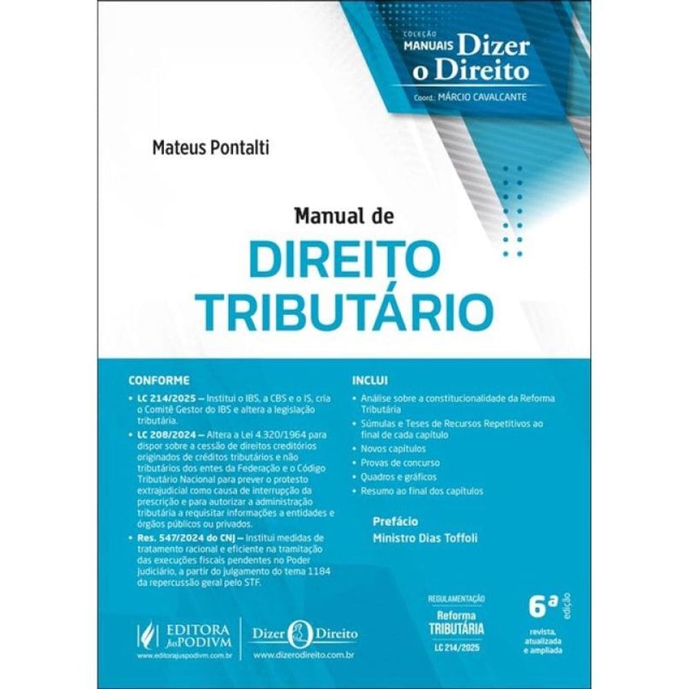Manual De Direito Tributário - 2025