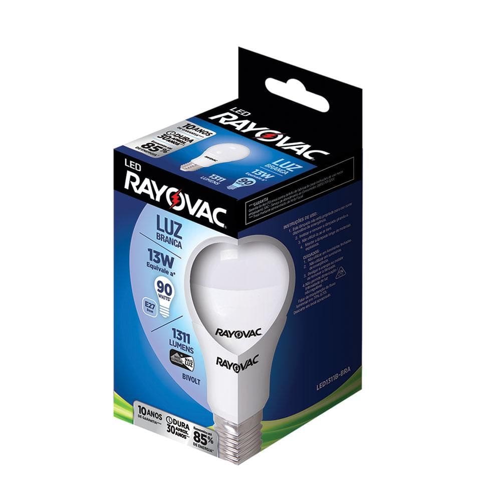 Lâmpada Led 13W Rayovac Branca Bivolt