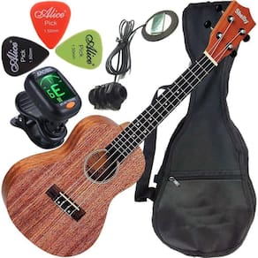 Kit Completo Ukulele Concerto Eletroacústico Su23M Shelby