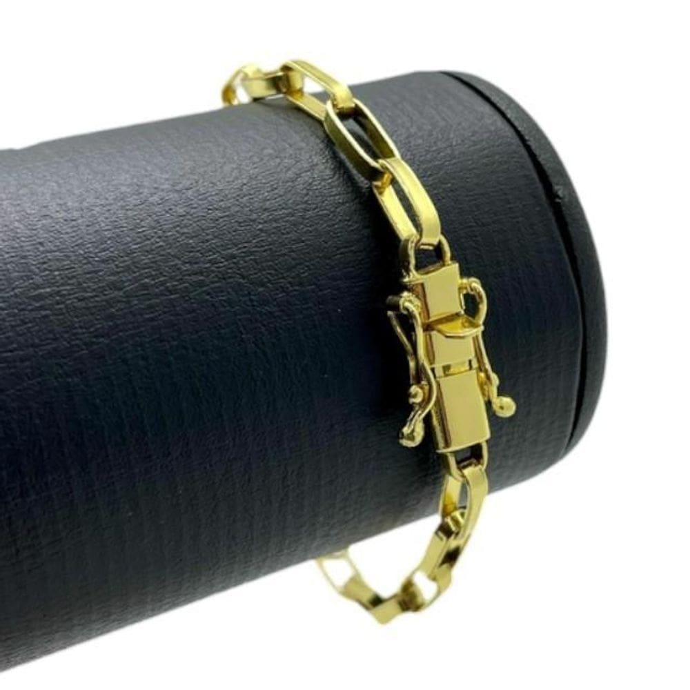 Pulseira Tijolinho 6Mm Banhado A Ouro 18K Masculina