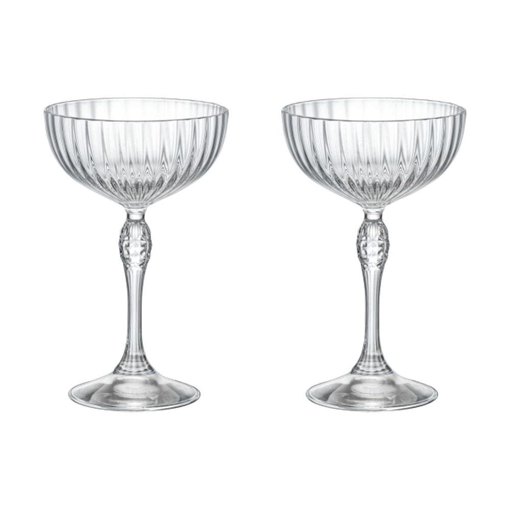 Jogo 2 Taças Cristal Cocktail 220 Ml America 20S Bormioli