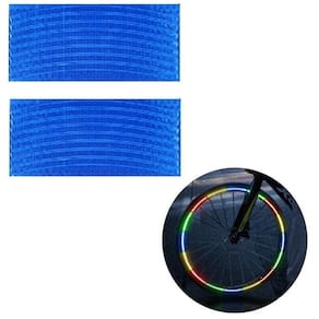 Kit 2 Folhas De Adesivo Refletivo Para Roda De Moto Azul