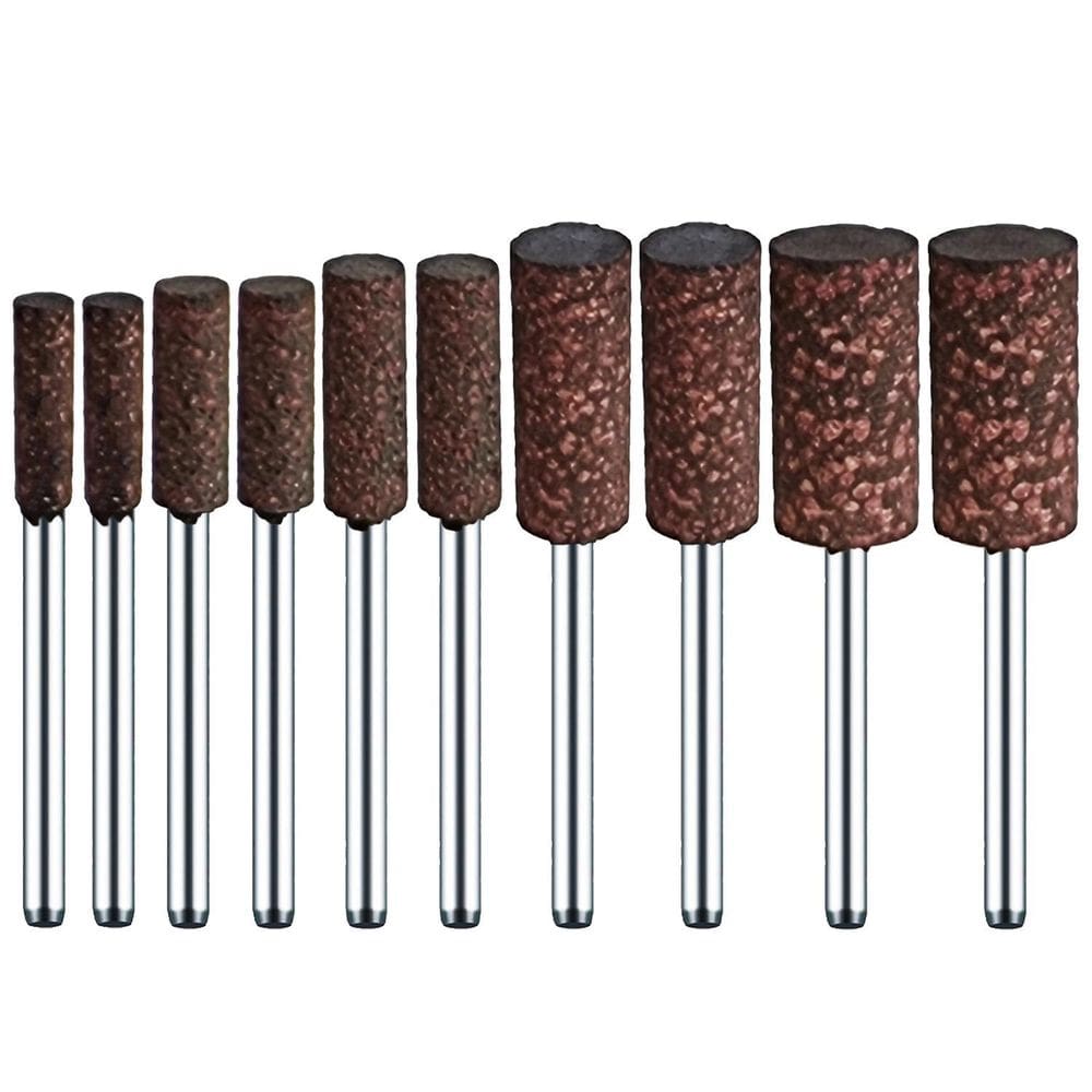 Kit 10 Ponta Montada 4 A 10Mm Haste 3M Borracha Com Abrasivo